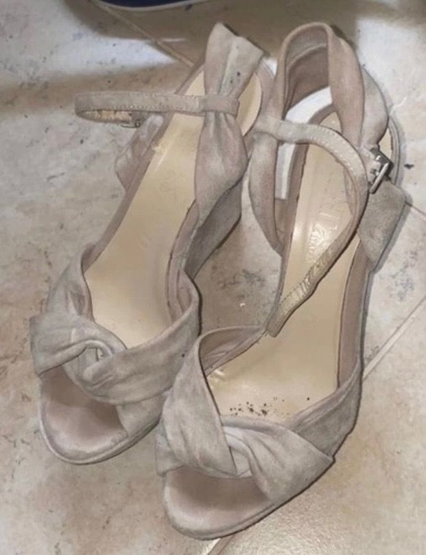 Sandali donna in pelle di camoscio