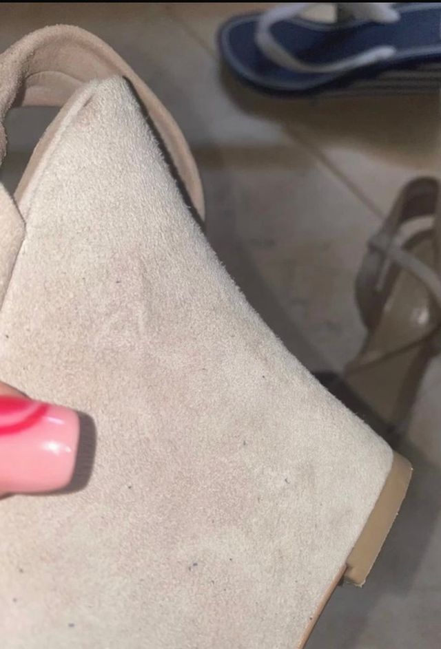 Sandali donna in pelle di camoscio