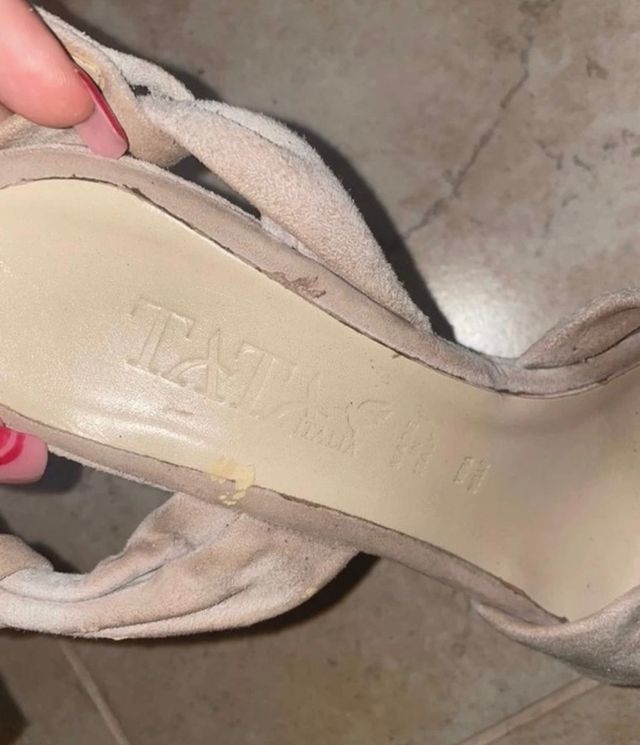 Sandali donna in pelle di camoscio