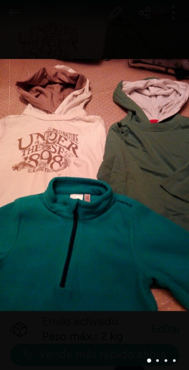 lote de tres sudaderas niño 3 años