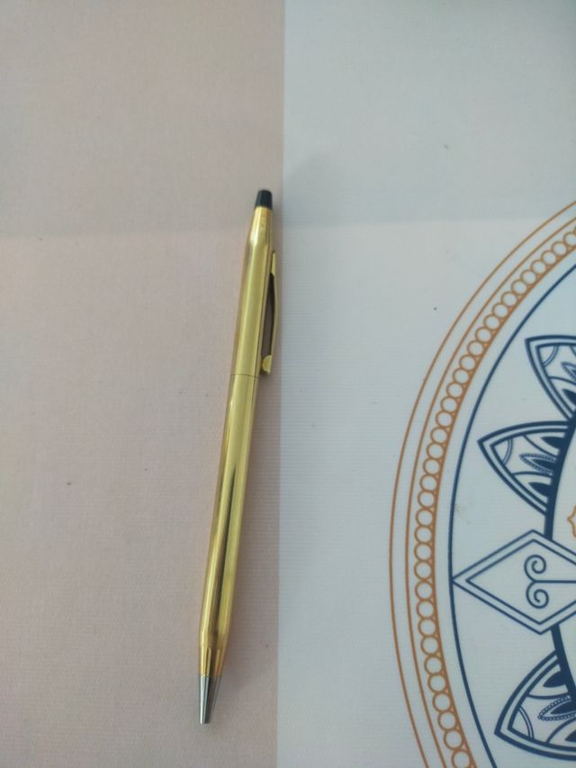 Bolígrafo Cross 10Kt oro.