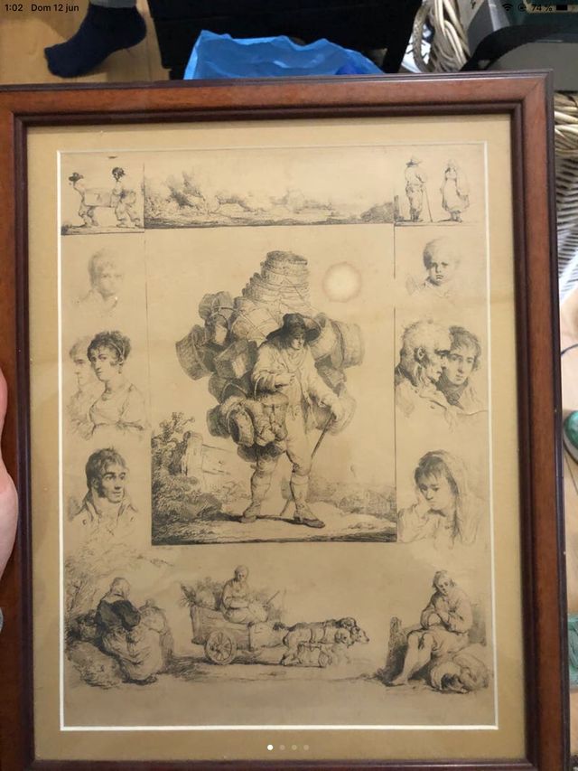 Aguafuerte Escuela Francesa s.XIX