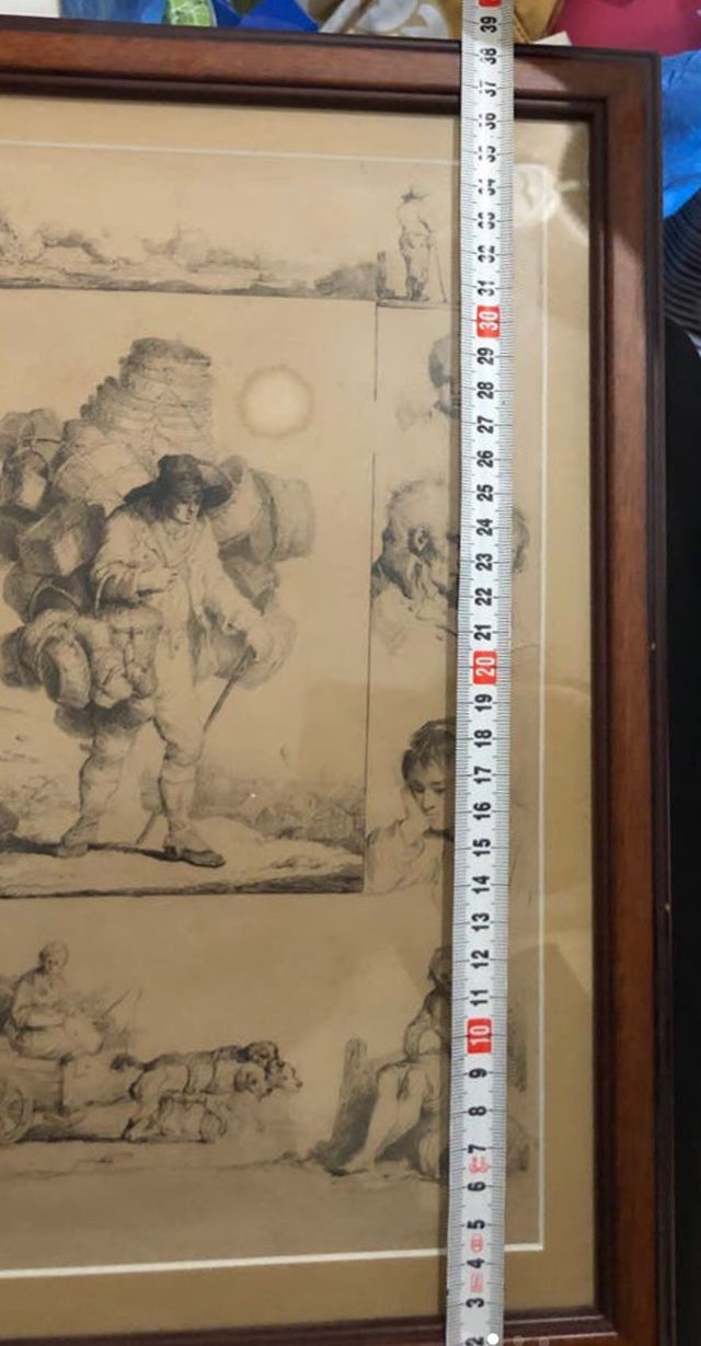 Aguafuerte Escuela Francesa s.XIX