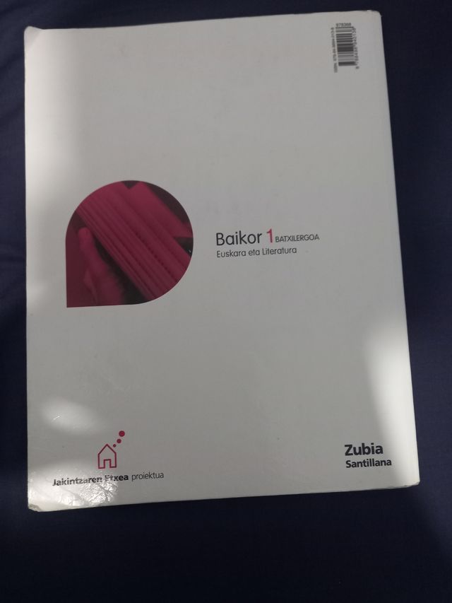 Libro euskera 1 bachiller Baikor