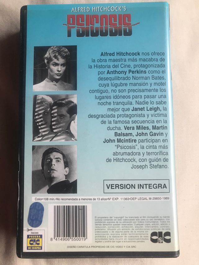 VHS PELÍCULA PSICOSIS VHS