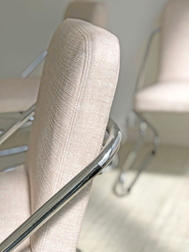 SILLA DE ACERO CROMADO, AÑOS 70