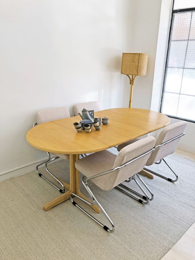 SILLA DE ACERO CROMADO, AÑOS 70