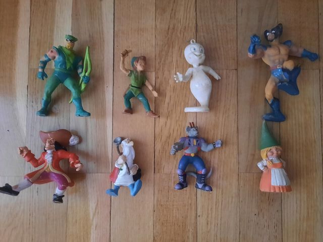 Lote de muñecos de goma años 90