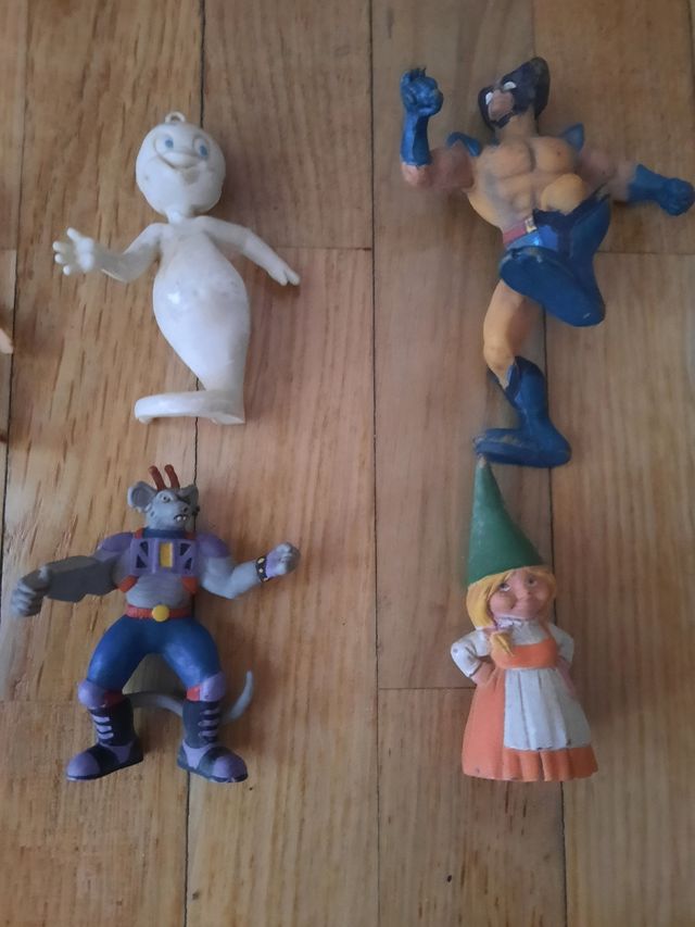 Lote de muñecos de goma años 90