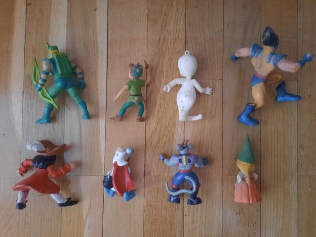 Lote de muñecos de goma años 90