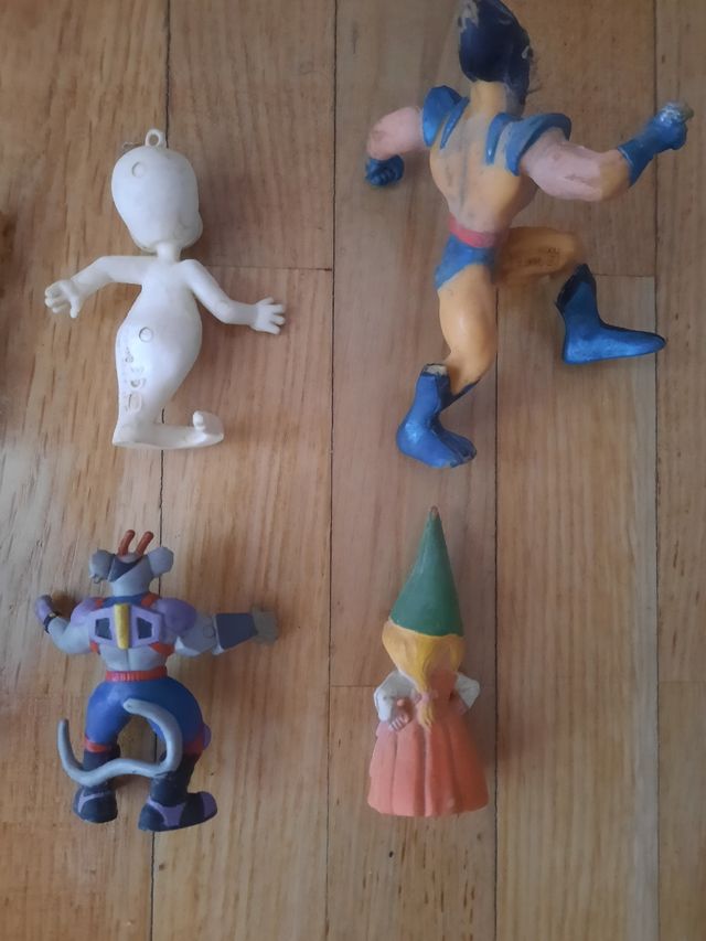 Lote de muñecos de goma años 90