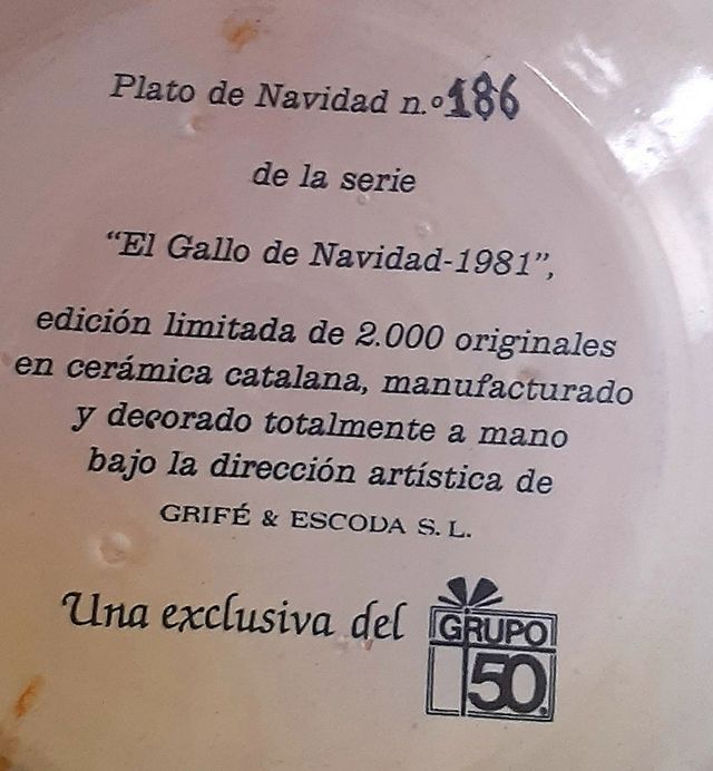Plato edición limitada