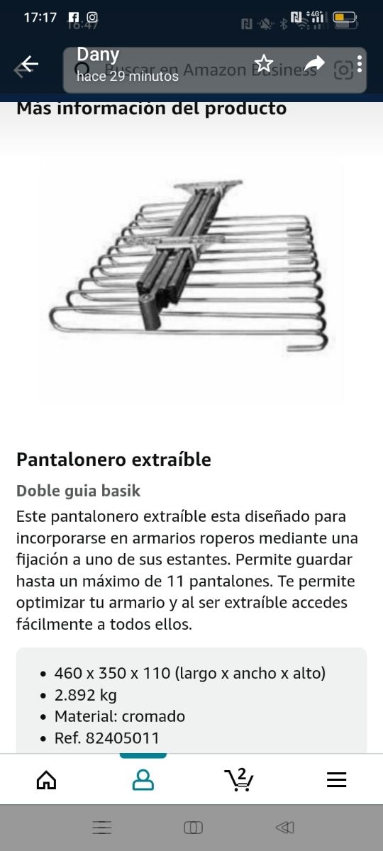 Pantalonero de armario