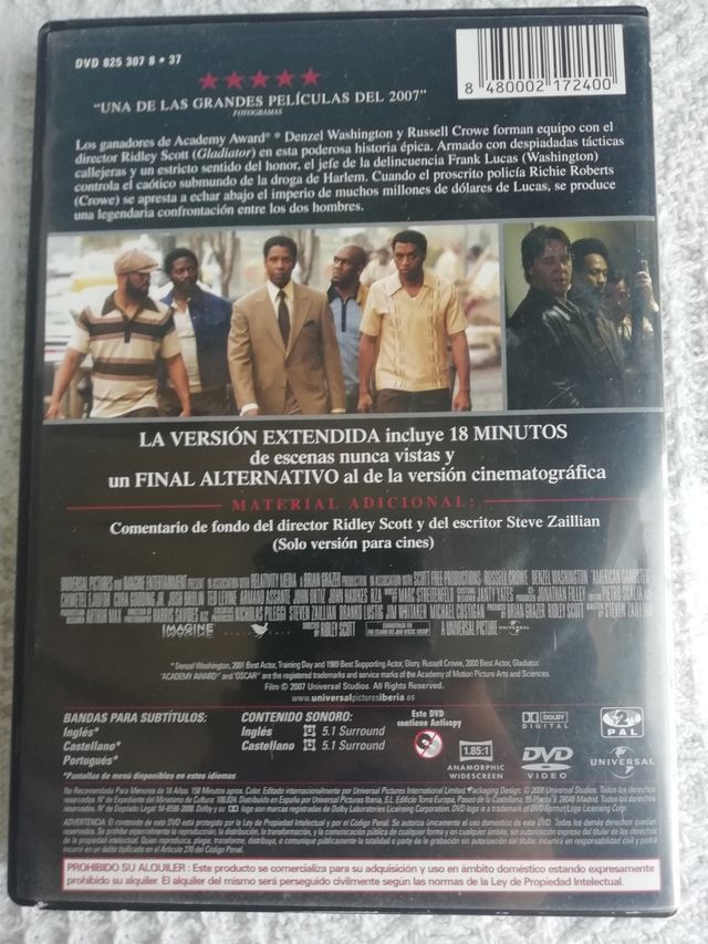 Dvd American Gangster VE