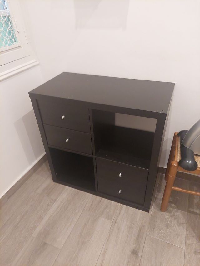 estanteria kallax 2x2 con 4 cajones en diagonal de segunda mano por 20