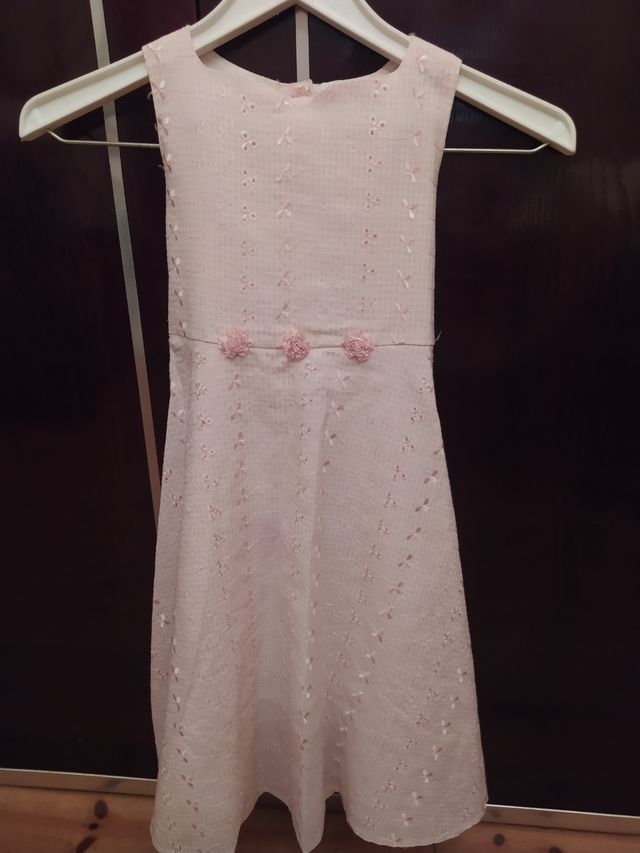 Vestido rosa claro 6/8 años
