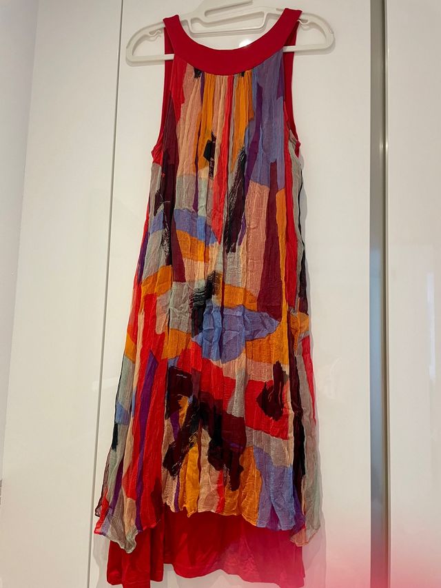 Vestido Derhy Estampado con piedras talla M