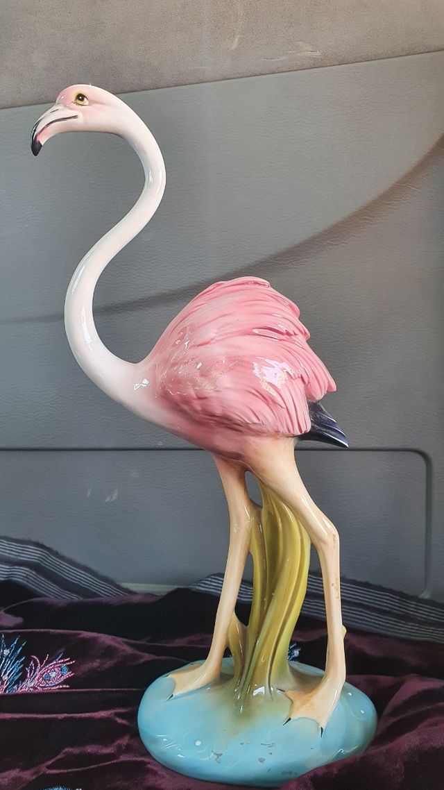 estatuilla de flamenco 45cm figura porcelana