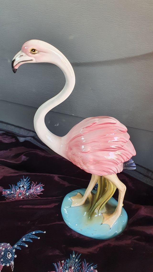 estatuilla de flamenco 45cm figura porcelana