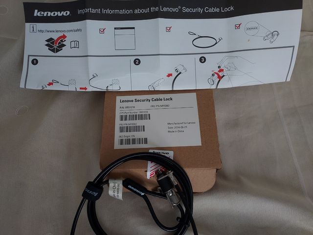 CABLE DE SEGURIDAD LENOVO NUEVO-7€