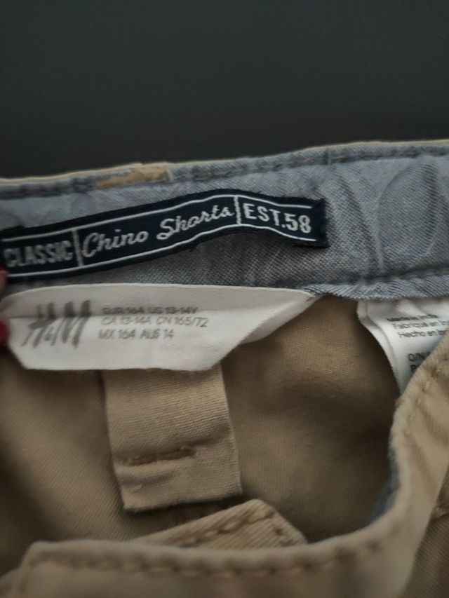 pantalón corto chico 13/14 años 