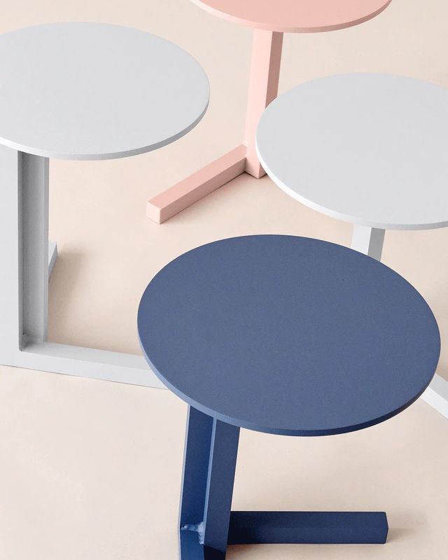 COTA - Mini mesa auxiliar aluminio rosa