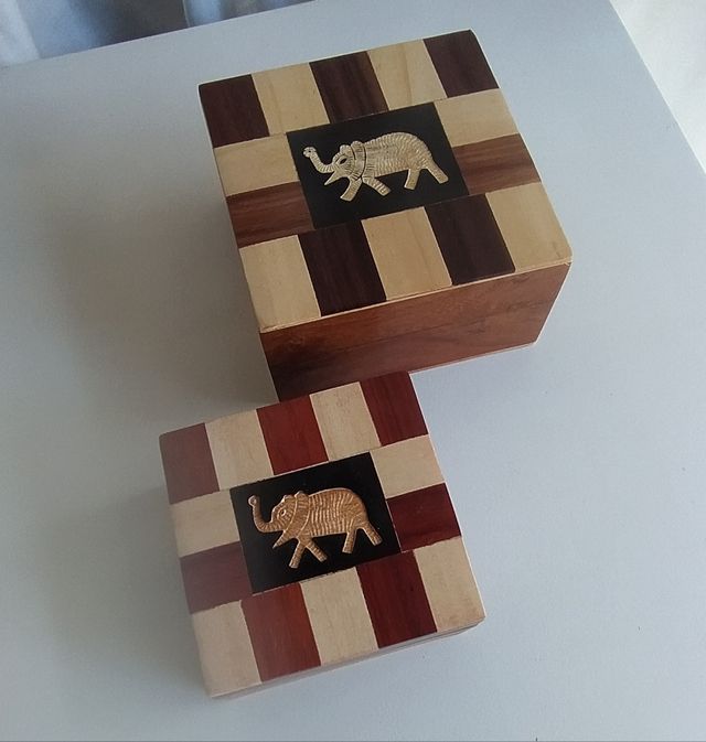 set cajas de madera