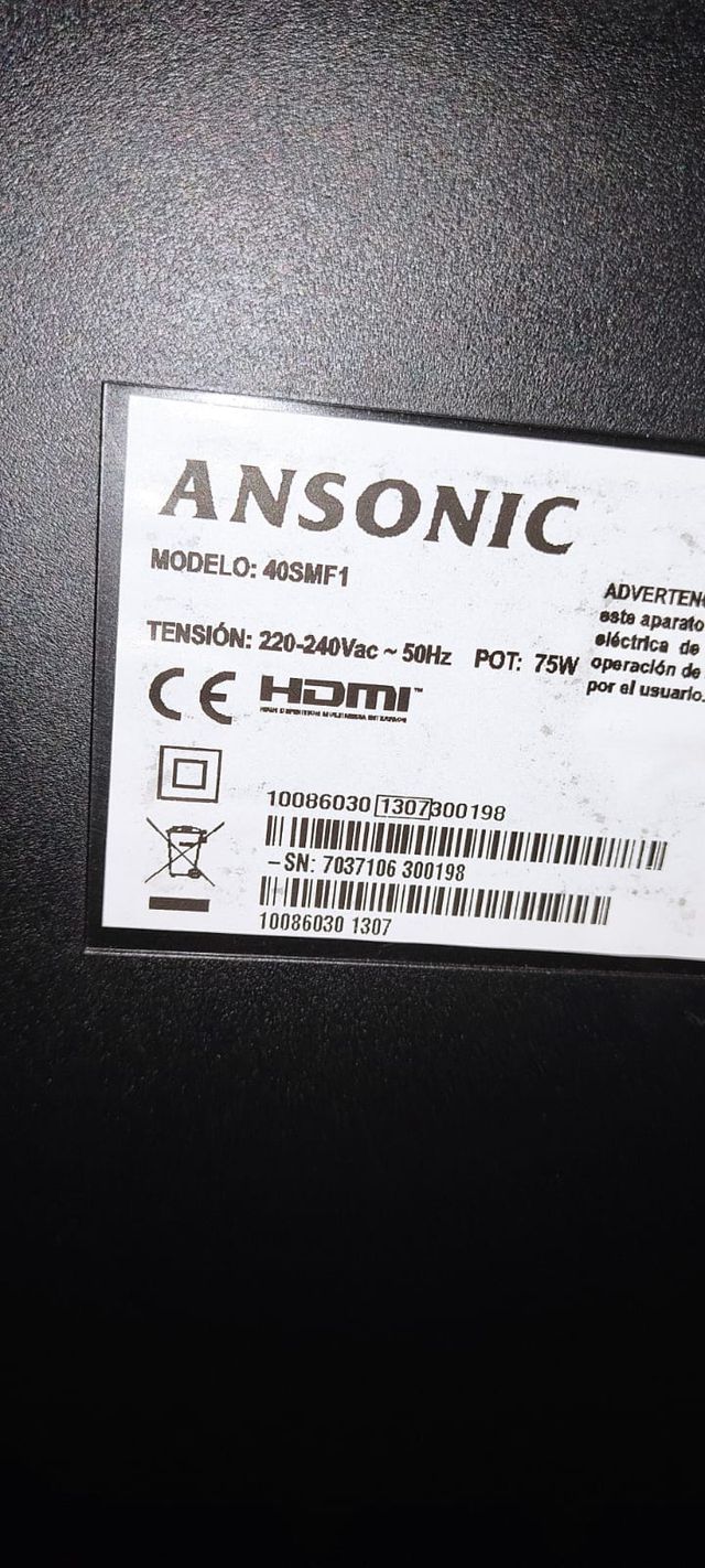 Mando a Distancia para TV ANSONIC 40SMF1