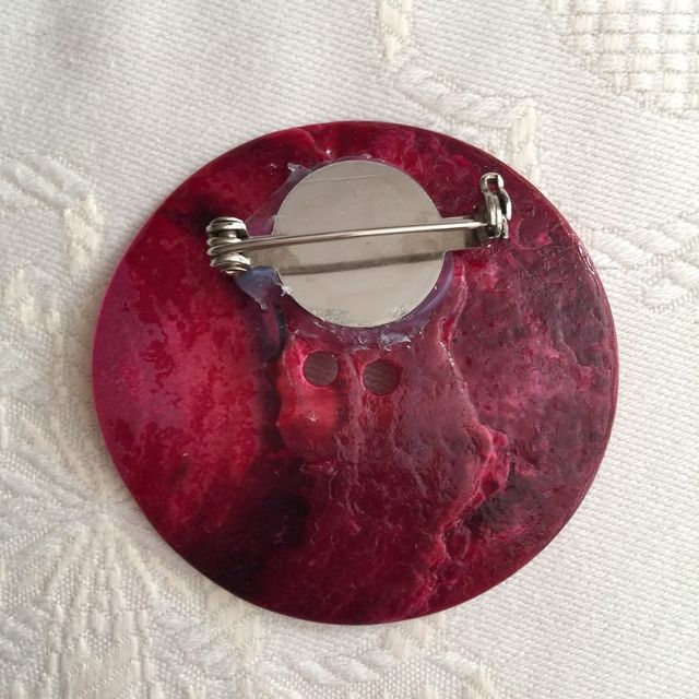 Broche boton grande de nacar