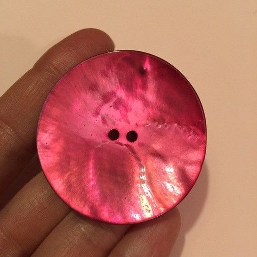 Broche boton grande de nacar