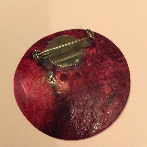 Broche boton grande de nacar