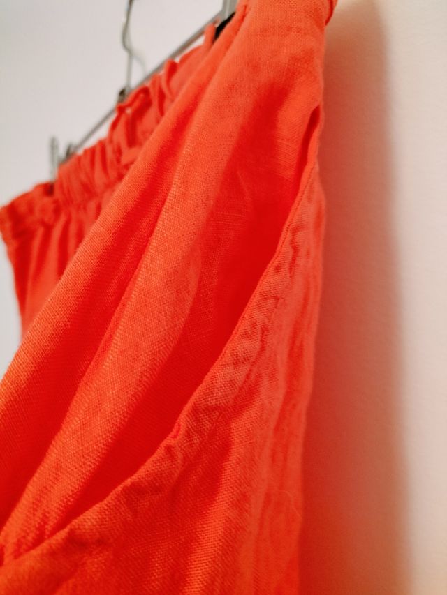 falda verano coral lino