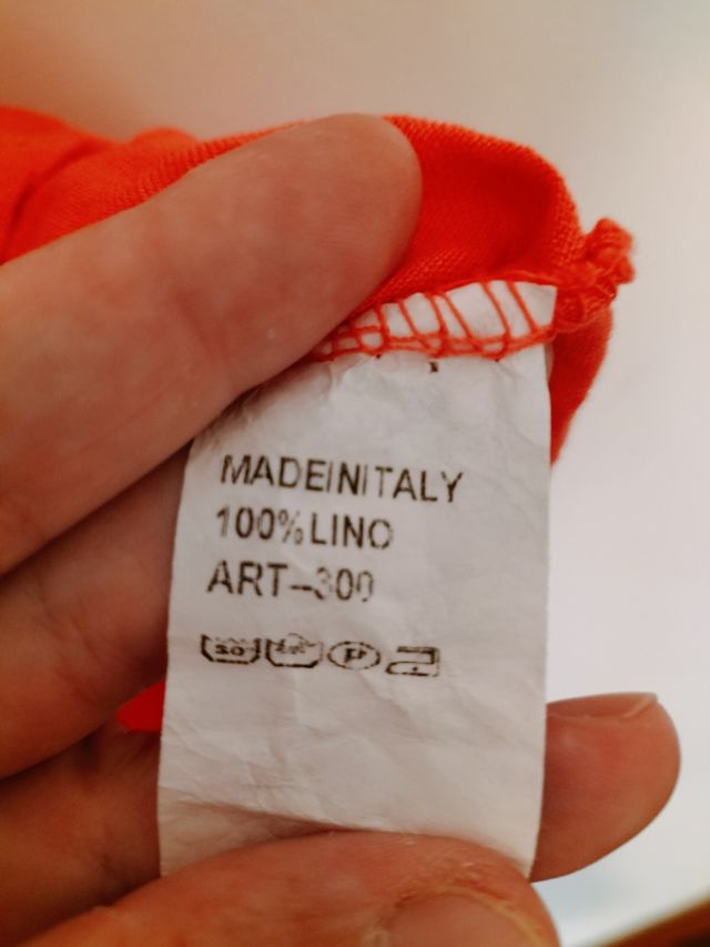 falda verano coral lino