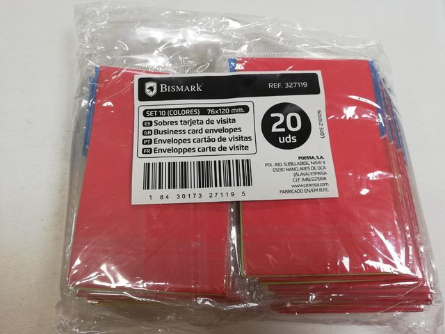 pack sobres tarjeteros