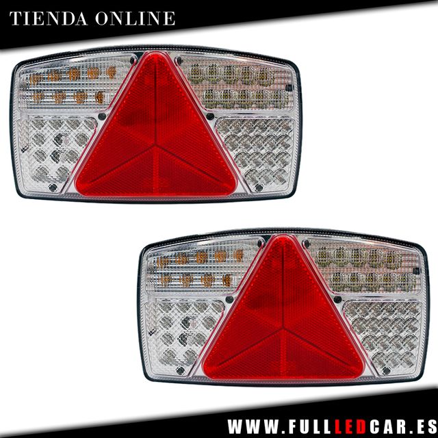 PILOTOS LED APRA REMOLQUE CON TRIANGULOS 12V 24V