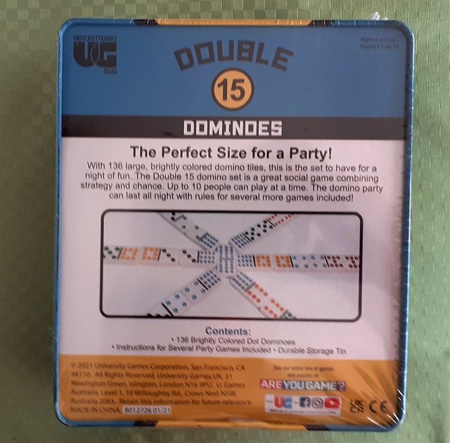 Juego dominó doble 15 tren mexicano