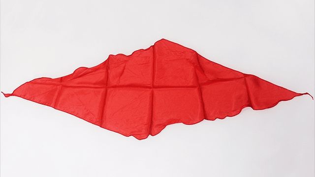 Pañuelo de seda rojo 60cm (24 pulgadas)