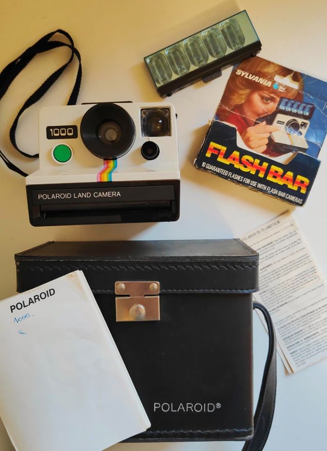 Polaroid Land 1000 con flah y manual
