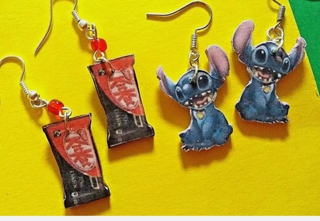 orecchini in fimo stich kit kat