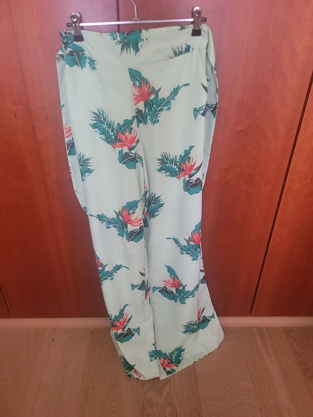 pantalones verde claro mango nuevos