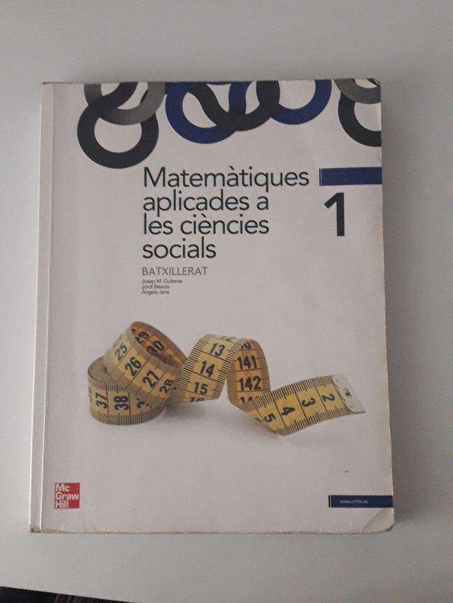 libro matemáticas 1r Batxiller