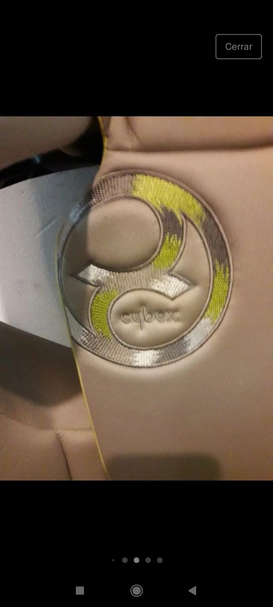 sillita de coche marca Cybex, solution Mfix.