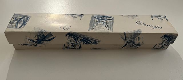 Pluma de Cristal con Tinta y Caja- MURANO ITALIA -