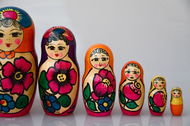 Bambole russe in legno, matrioske.