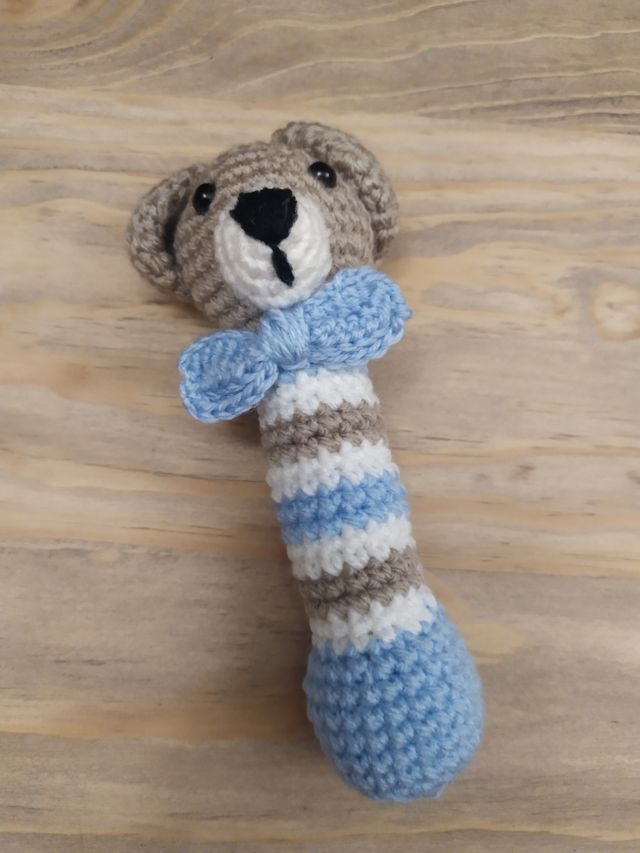 Sonajero osito amigurumi