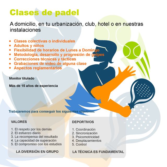 Clases de pádel en Benidorm y comarca