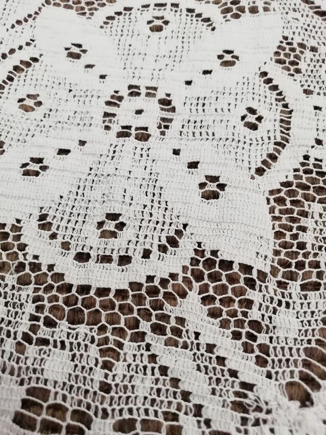 Antigua cortina panel, de encaje.