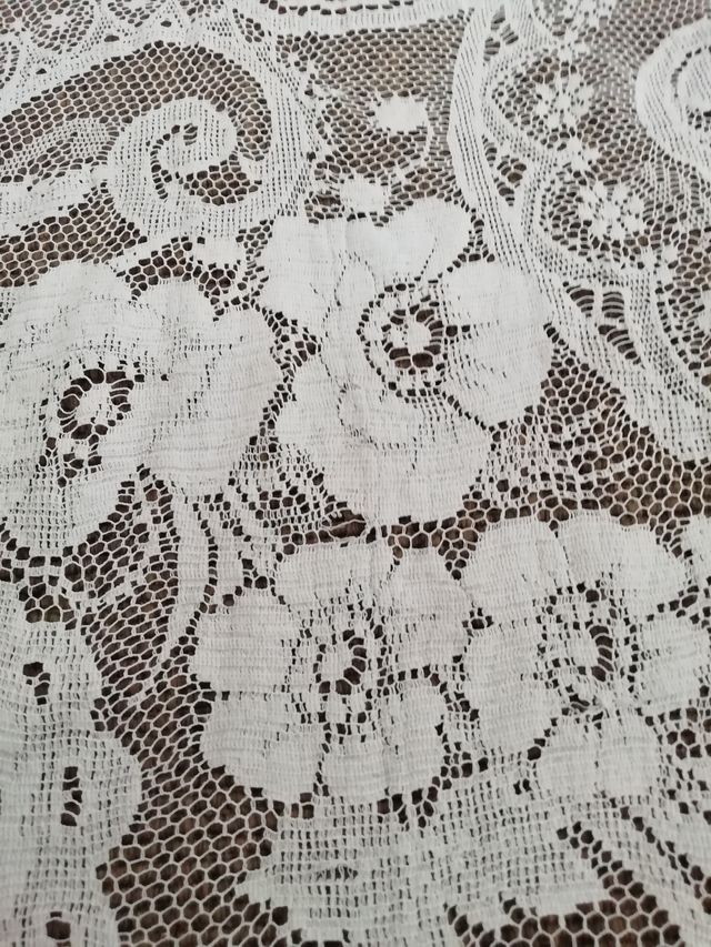 Antigua cortina panel, de encaje.