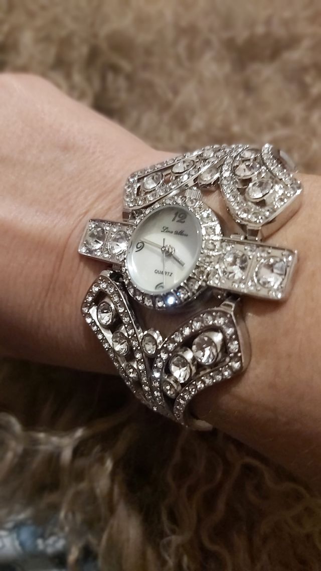 Orologio scultura con strass bijou