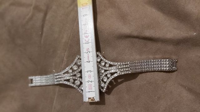 Orologio scultura con strass bijou